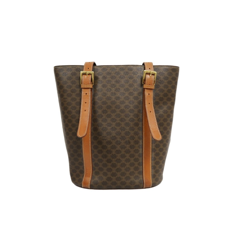 CELINE Macadam Tote Bag, Brown, CELINE Monogram PVC, Shoulder Bag