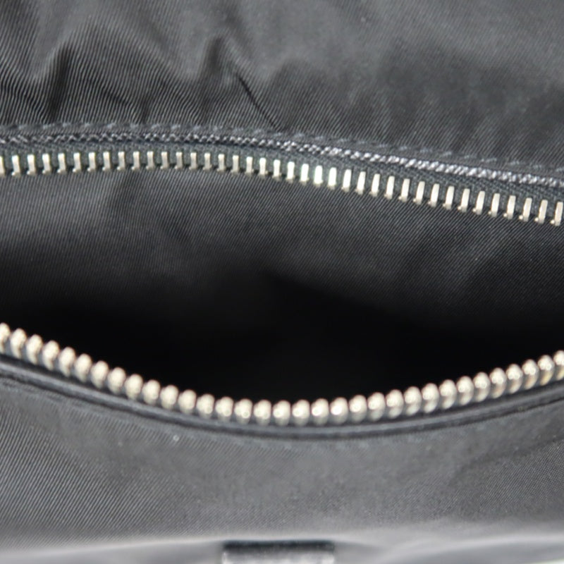 PRADA Black Nylon Handbag Shoulder Bag Silver Hardware