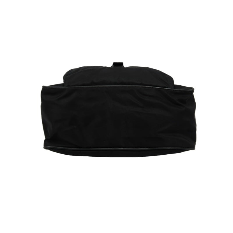 PRADA Black Nylon Handbag Shoulder Bag Silver Hardware