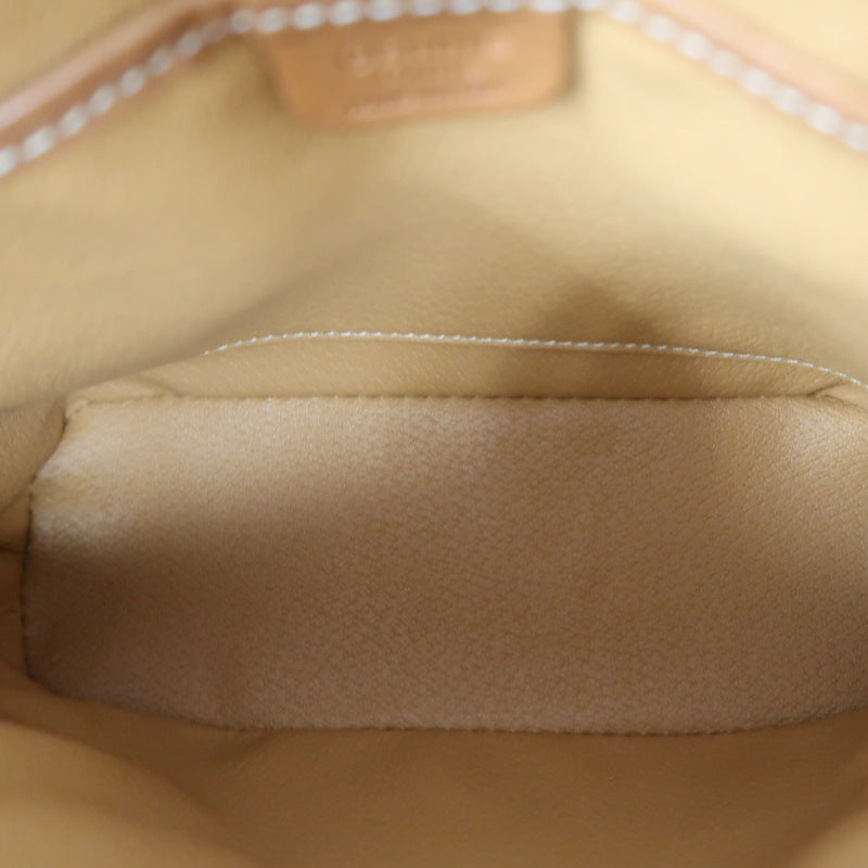 CELINE Macadam Handbag, Brown, Gold Hardware, CELINE Monogram PVC