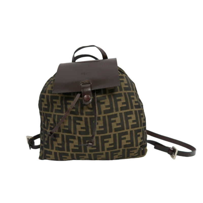 Fendi Zucca Backpack, Canvas, Brown