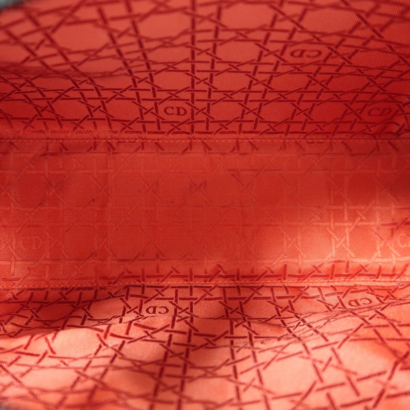 Dior Lady Dior Cannage Handbag, Canvas, Black, Silver Hardware