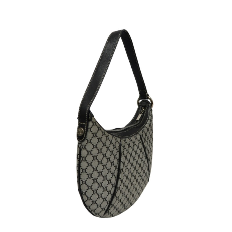 CELINE Macadam One Shoulder Bag, Gray/Silver Hardware, Blue Monogram PVC Underarm Bag