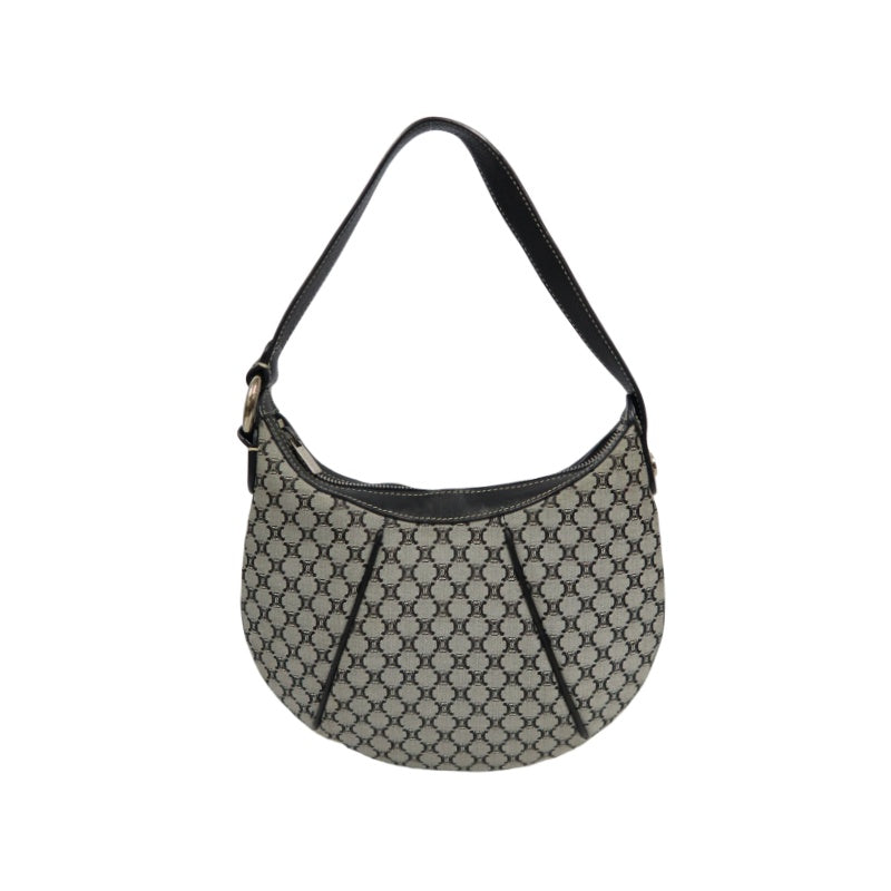 CELINE Macadam One Shoulder Bag, Gray/Silver Hardware, Blue Monogram PVC Underarm Bag