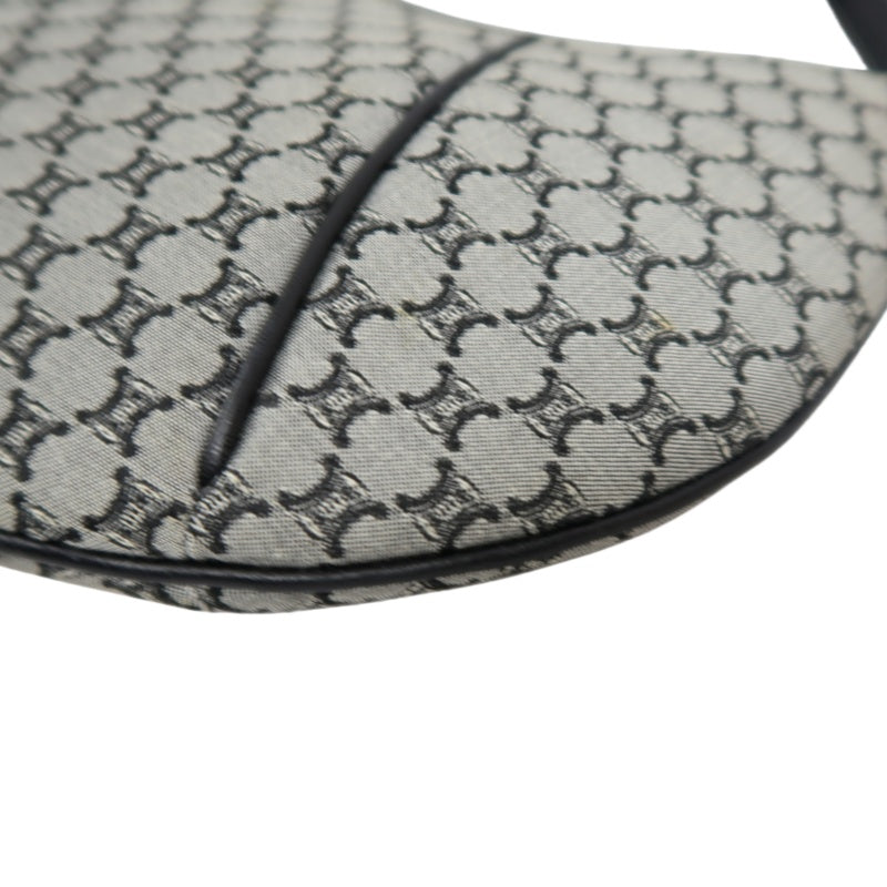 CELINE Macadam One Shoulder Bag, Gray/Silver Hardware, Blue Monogram PVC Underarm Bag