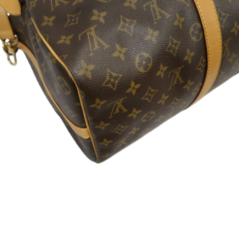 LOUIS VUITTON Keepall Bandoulière 50, Monogram Canvas, Brown, Boston Bag, Handbag