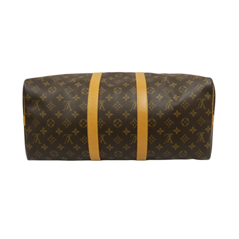 LOUIS VUITTON Keepall Bandoulière 50, Monogram Canvas, Brown, Boston Bag, Handbag