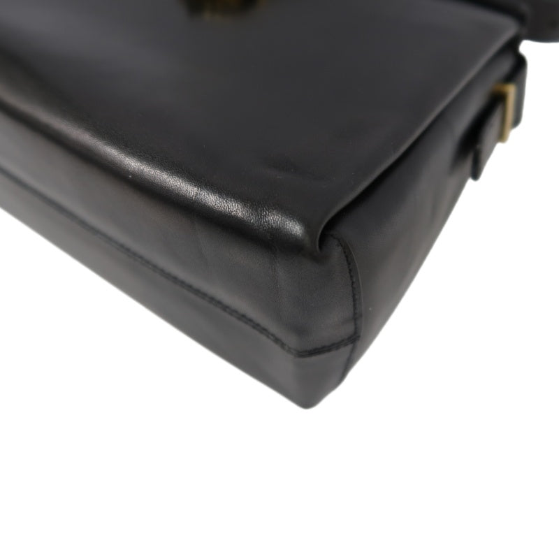 CELINE Shoulder Bag, Leather, Black, Gold Hardware, CELINE Black Calfskin Crossbody Bag