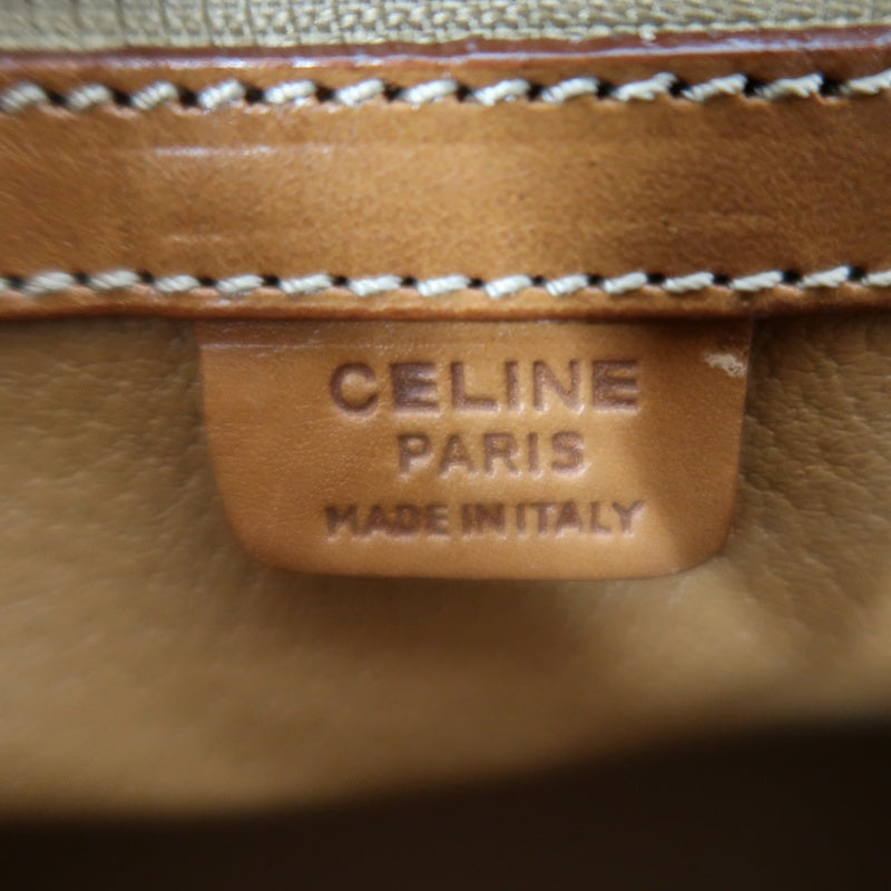 CELINE Macadam Tote Bag, Brown, Gold Hardware, With Shoulder Strap