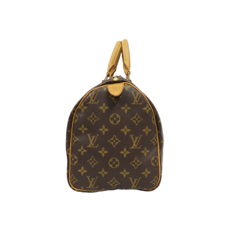 LOUIS VUITTON Speedy 30, Monogram Canvas, Brown Handbag, with Padlock & 2 Keys