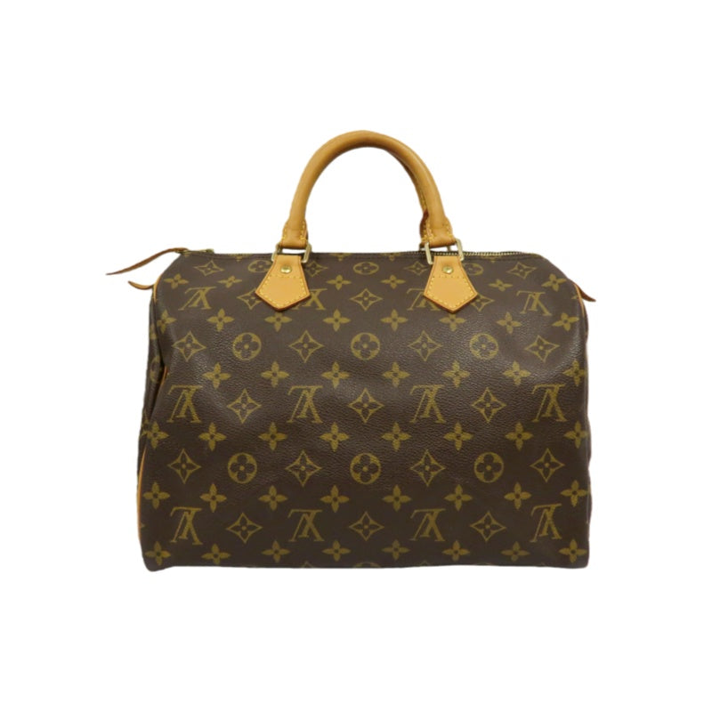 LOUIS VUITTON Speedy 30, Monogram Canvas, Brown Handbag, with Padlock & 2 Keys