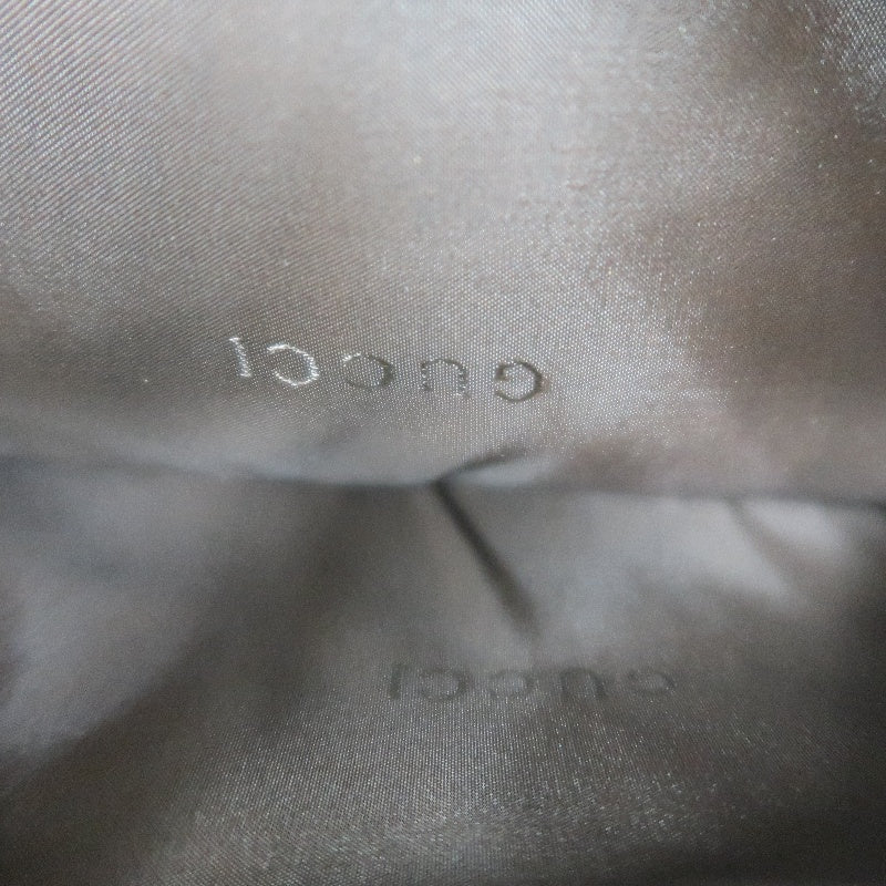 GUCCI Bamboo GG Canvas Shoulder Bag, Brown, Silver Hardware