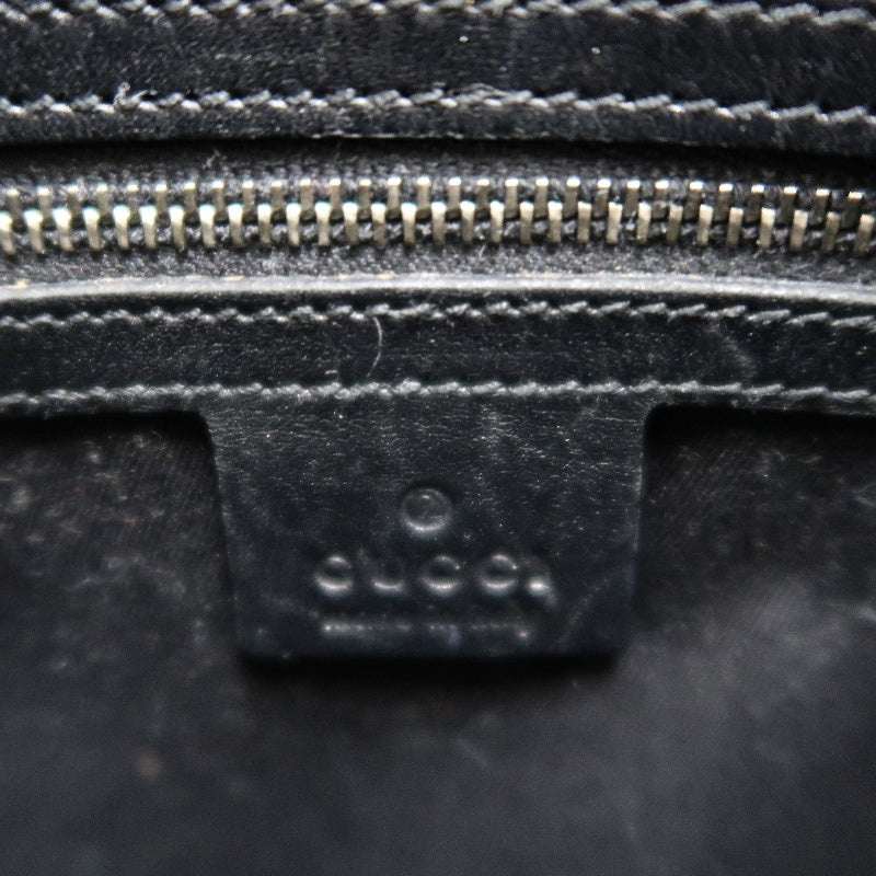 GUCCI GG Canvas Handbag, Black, Silver Hardware, GUCCI Black Monogram Canvas Shoulder Bag