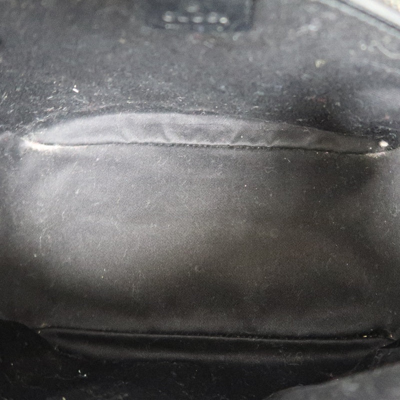 GUCCI GG Canvas Handbag, Black, Silver Hardware, GUCCI Black Monogram Canvas Shoulder Bag