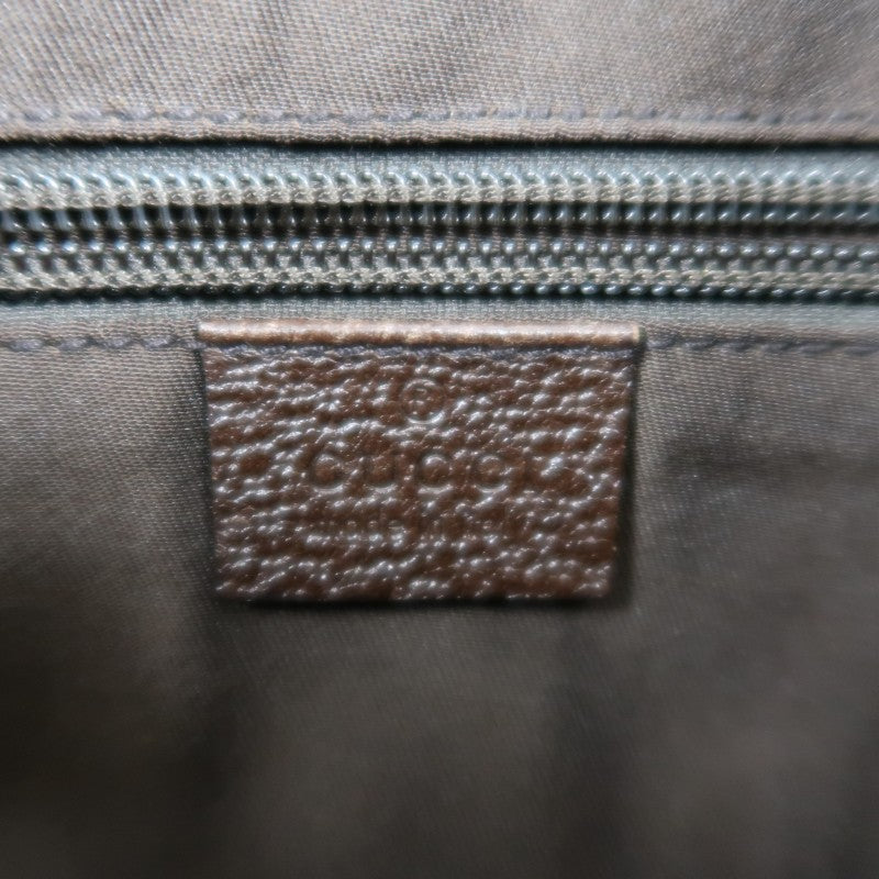 GUCCI GG Canvas Shoulder Bag, Brown with Silver Hardware