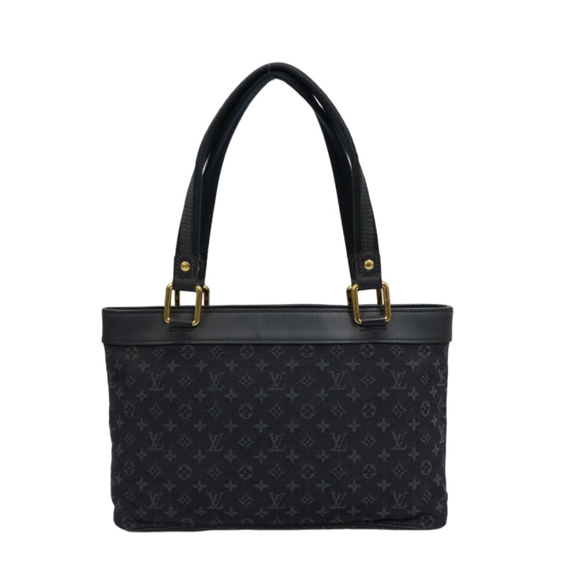 Louis Vuitton Luco PM Monogram Mini Handbag, Canvas, Black, Gold Hardware, LV Black Denim Canvas Handbag