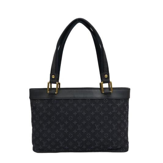 Louis Vuitton Luco PM Monogram Mini Handbag, Canvas, Black, Gold Hardware, LV Black Denim Canvas Handbag