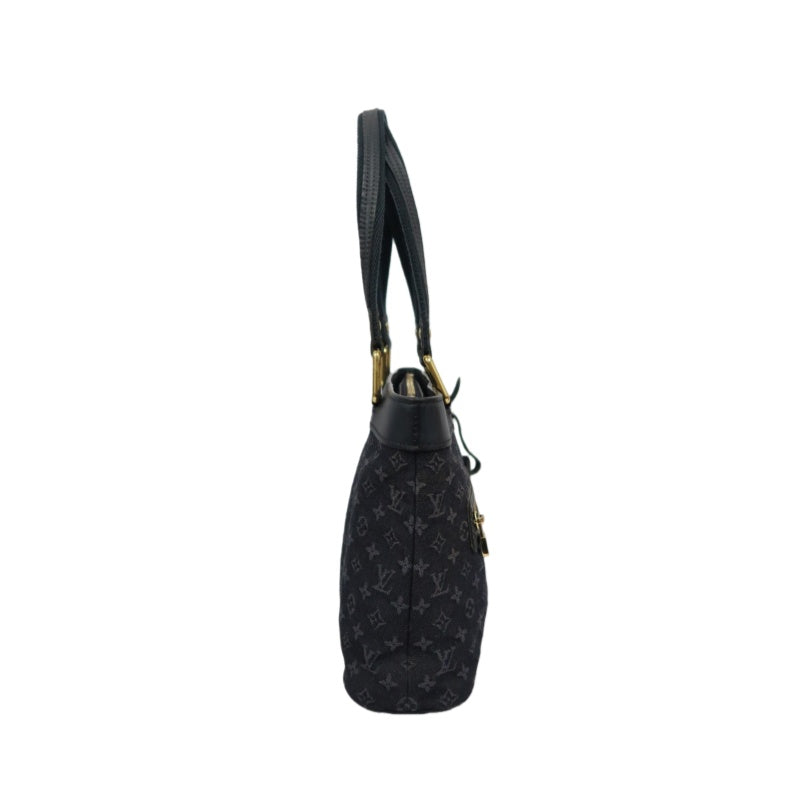Louis Vuitton Luco PM Monogram Mini Handbag, Canvas, Black, Gold Hardware, LV Black Denim Canvas Handbag