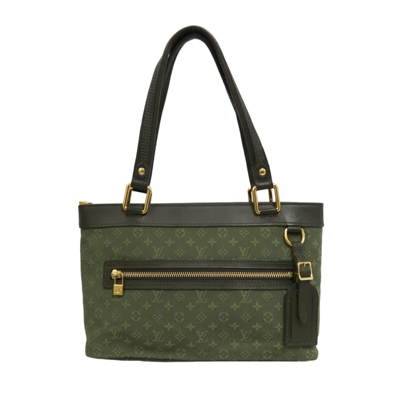 Louis Vuitton Mini Lucille PM, Monogram Mini Canvas Handbag, Green, Gold Hardware