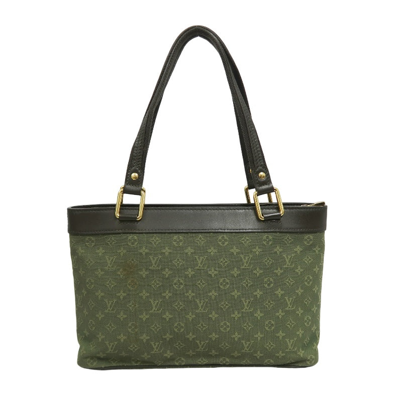 Louis Vuitton Mini Lucille PM, Monogram Mini Canvas Handbag, Green, Gold Hardware