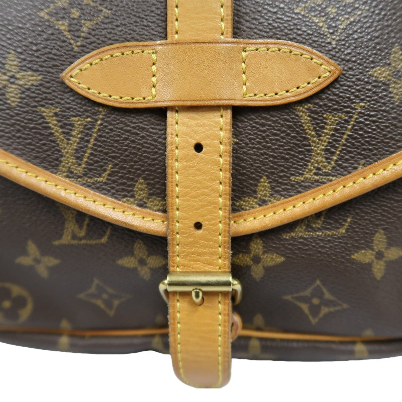 LOUIS VUITTON Saumur 30 Monogram Shoulder Bag Brown LV Monogram PVC Saumur 30 Shoulder and Crossbody Bag