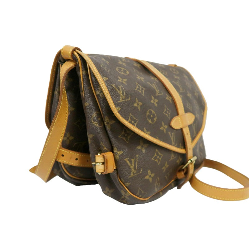 LOUIS VUITTON Saumur 30 Monogram Shoulder Bag Brown LV Monogram PVC Saumur 30 Shoulder and Crossbody Bag