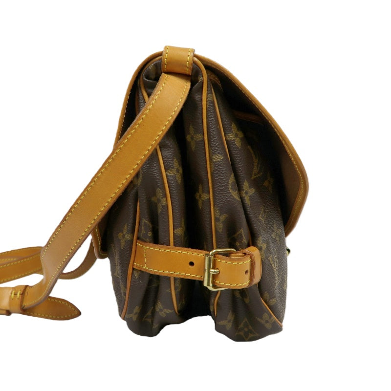 LOUIS VUITTON Saumur 30 Monogram Shoulder Bag Brown LV Monogram PVC Saumur 30 Shoulder and Crossbody Bag