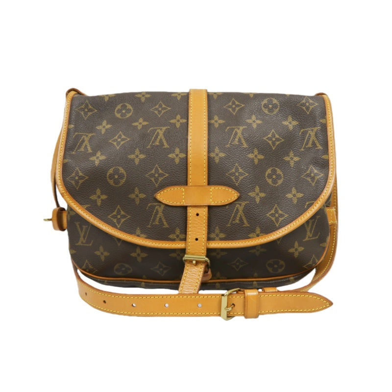 LOUIS VUITTON Saumur 30 Monogram Shoulder Bag Brown LV Monogram PVC Saumur 30 Shoulder and Crossbody Bag