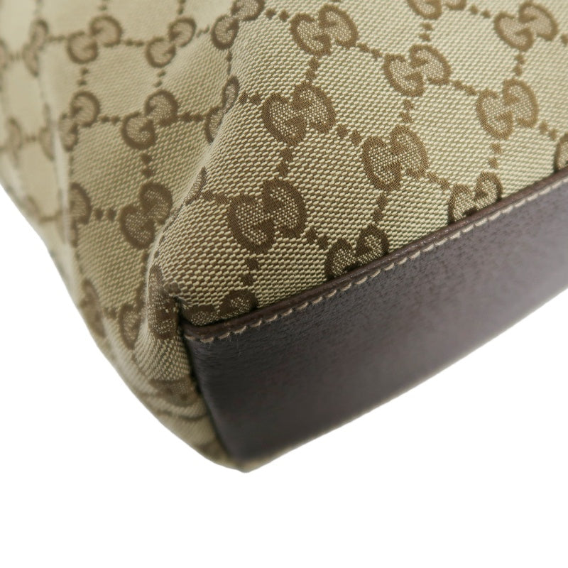 GUCCI GG Canvas Tote Bag Brown Gold Hardware GUCCI Beige Monogram Canvas Basketweave Tote Shoulder Bag