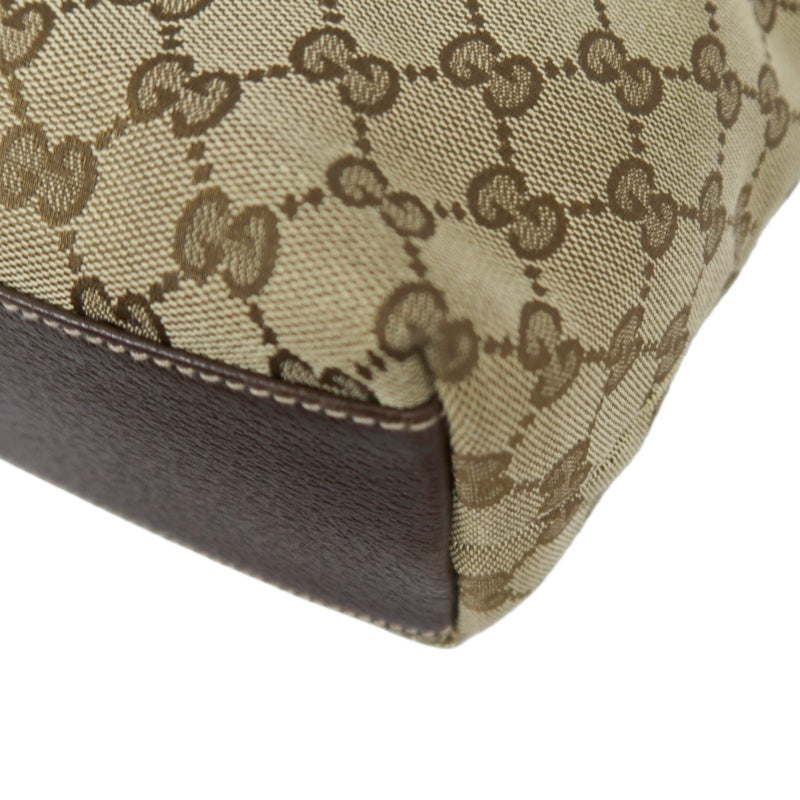 GUCCI GG Canvas Tote Bag Brown Gold Hardware GUCCI Beige Monogram Canvas Basketweave Tote Shoulder Bag