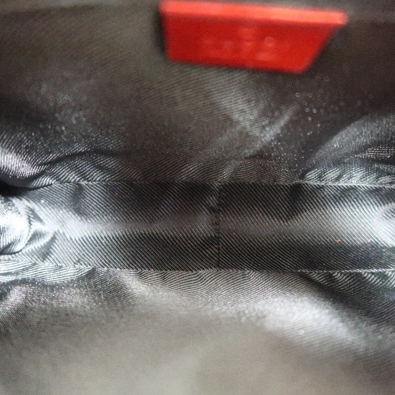 GUCCI GG Canvas Shoulder Bag, Red, Gold Hardware