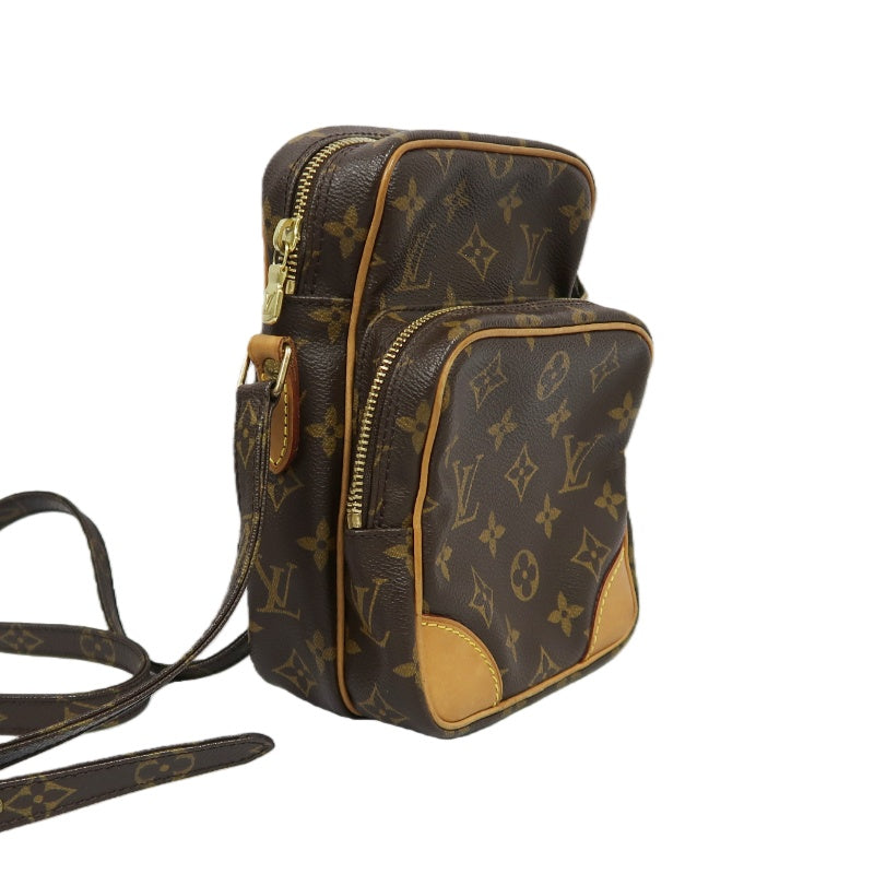 LOUIS VUITTON Amazon Monogram Shoulder Bag Brown LV Monogram PVC Vertical Camera Crossbody Bag