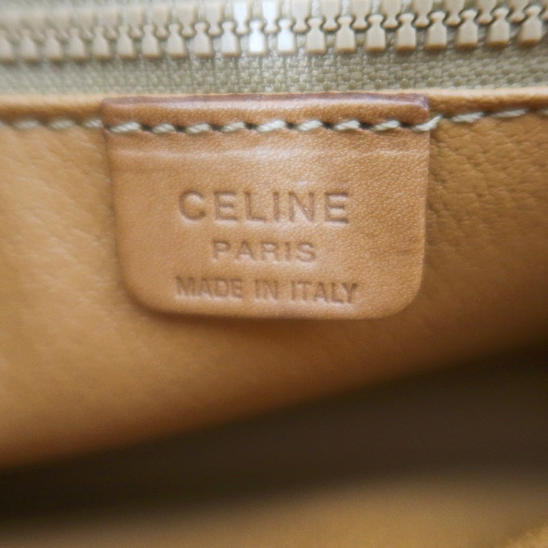 CELINE Macadam Shoulder Bag, Beige, Gold Hardware, CELINE Monogram PVC Saddle Crossbody Bag