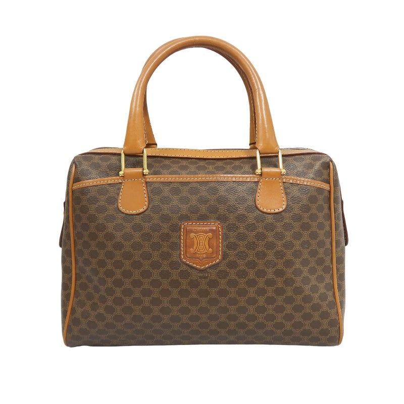 CELINE Macadam Boston Bag, Brown, CELINE Monogram PVC Boston Handbag