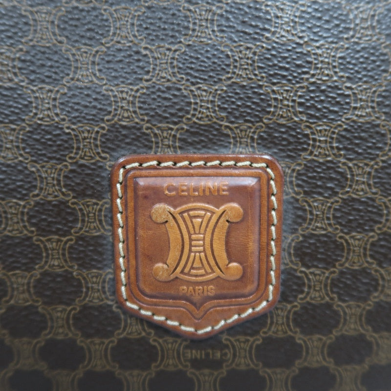CELINE Macadam Boston Bag, Brown, CELINE Monogram PVC Boston Handbag