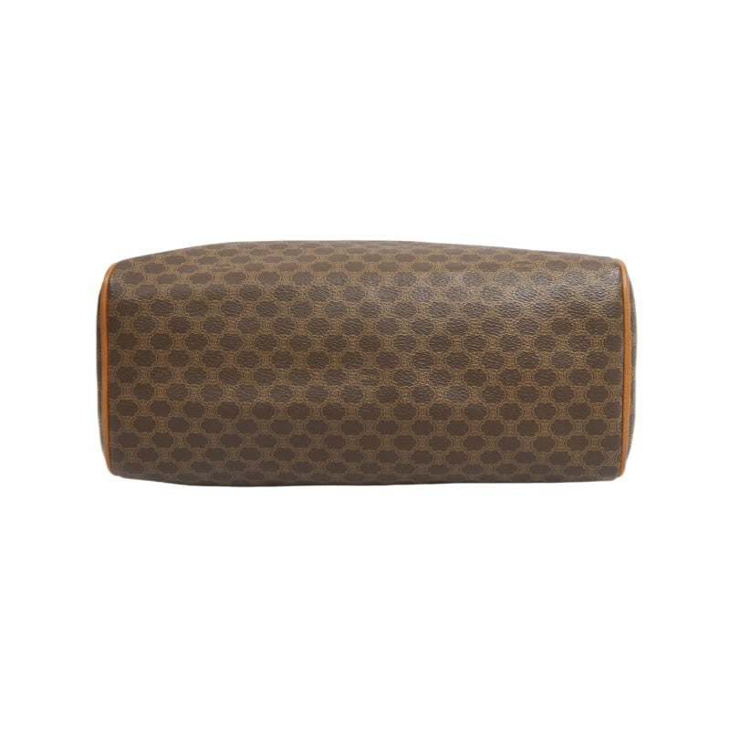 CELINE Macadam Boston Bag, Brown, CELINE Monogram PVC Boston Handbag