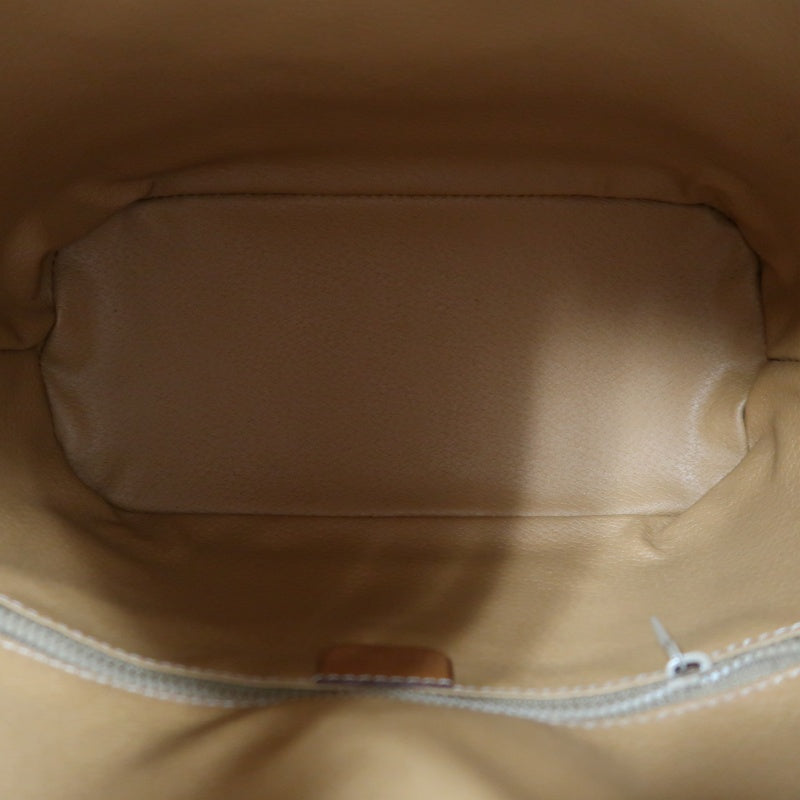 CELINE Macadam Drawstring Shoulder Bag, Brown, Gold Hardware