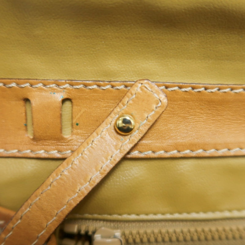 CELINE Macadam Shoulder Bag Beige Gold Hardware CELINE Beige Monogram PVC Messenger Crossbody Bag