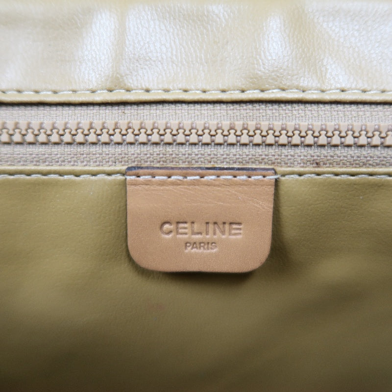 CELINE Macadam Shoulder Bag Beige Gold Hardware CELINE Beige Monogram PVC Messenger Crossbody Bag