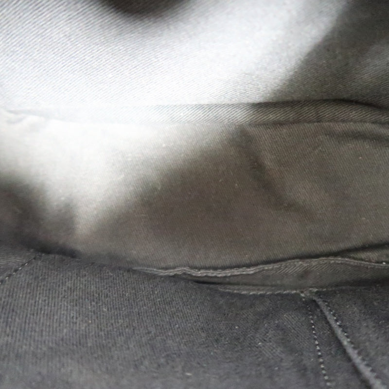 CELINE C Macadam Shoulder Bag, Suede, Black, Silver Hardware, CELINE Black Printed Suede Shoulder Bag