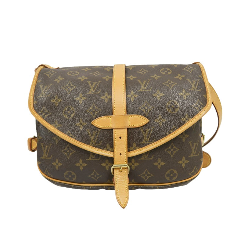 LOUIS VUITTON Saumur 30 Monogram Shoulder Bag Brown LV Monogram PVC Saumur 30 Crossbody Bag