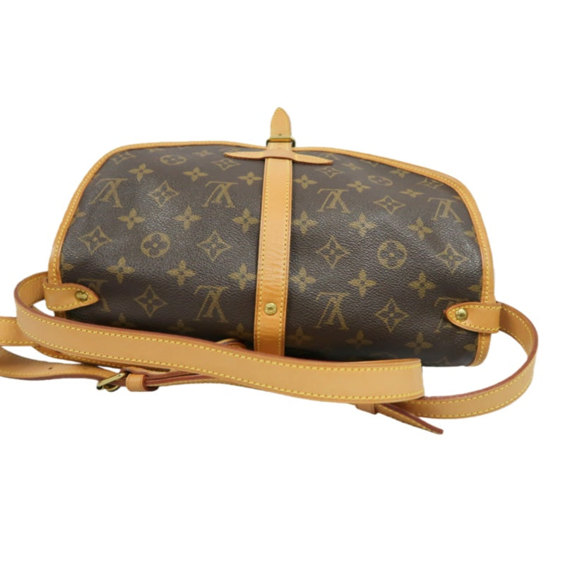 LOUIS VUITTON Saumur 30 Monogram Shoulder Bag Brown LV Monogram PVC Saumur 30 Crossbody Bag