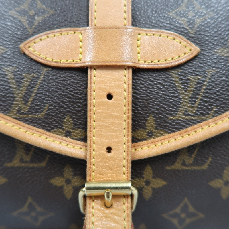 LOUIS VUITTON Saumur 30 Monogram Shoulder Bag Brown LV Monogram PVC Saumur 30 Crossbody Bag