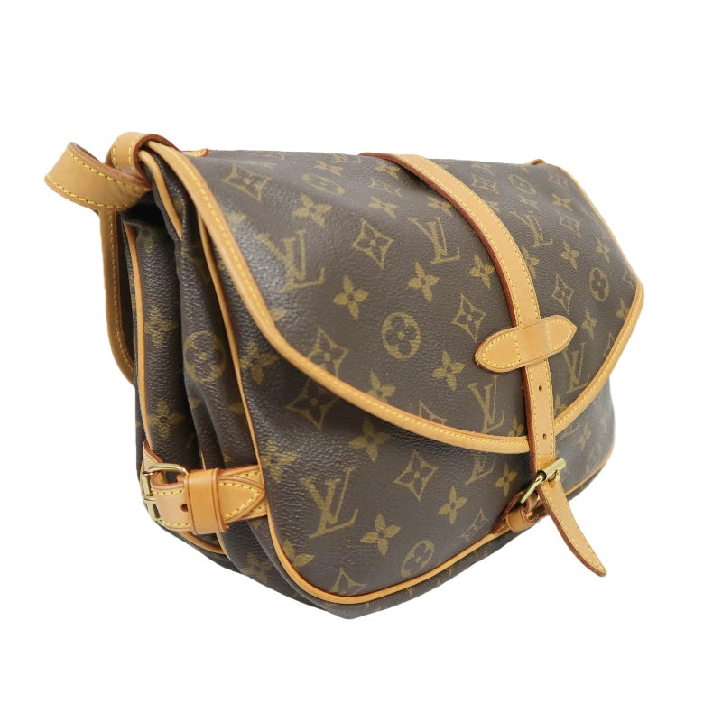 LOUIS VUITTON Saumur 30 Monogram Shoulder Bag Brown LV Monogram PVC Saumur 30 Crossbody Bag