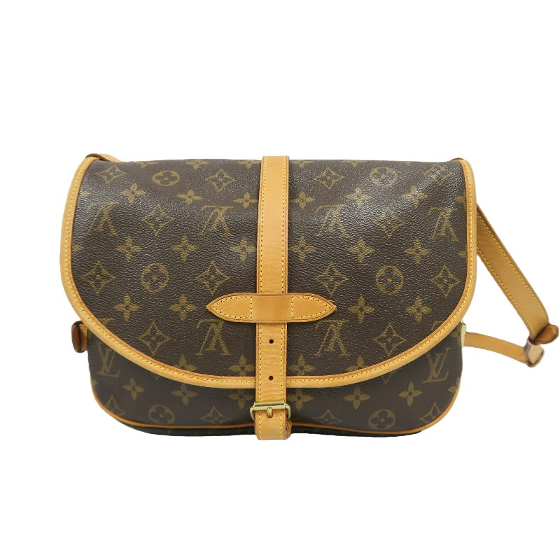 LOUIS VUITTON Saumur 30 Monogram Shoulder Bag Brown LV Monogram PVC Saumur 30 Crossbody Bag
