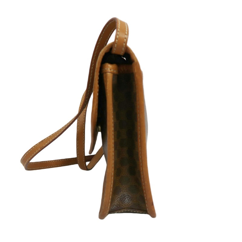 CELINE Macadam Shoulder Bag, Brown, CELINE Monogram PVC Messenger Crossbody Bag