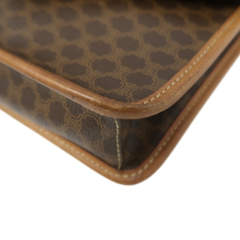 CELINE Macadam Shoulder Bag, Brown, CELINE Monogram PVC Messenger Crossbody Bag