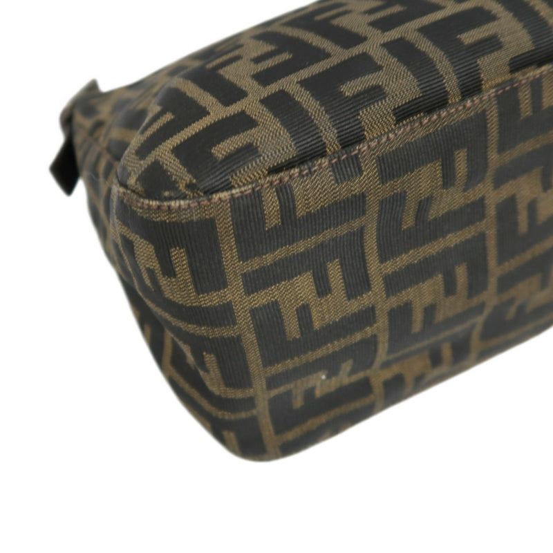FENDI Zucca Mamma Shoulder Bag, Canvas, Brown, Silver Hardware