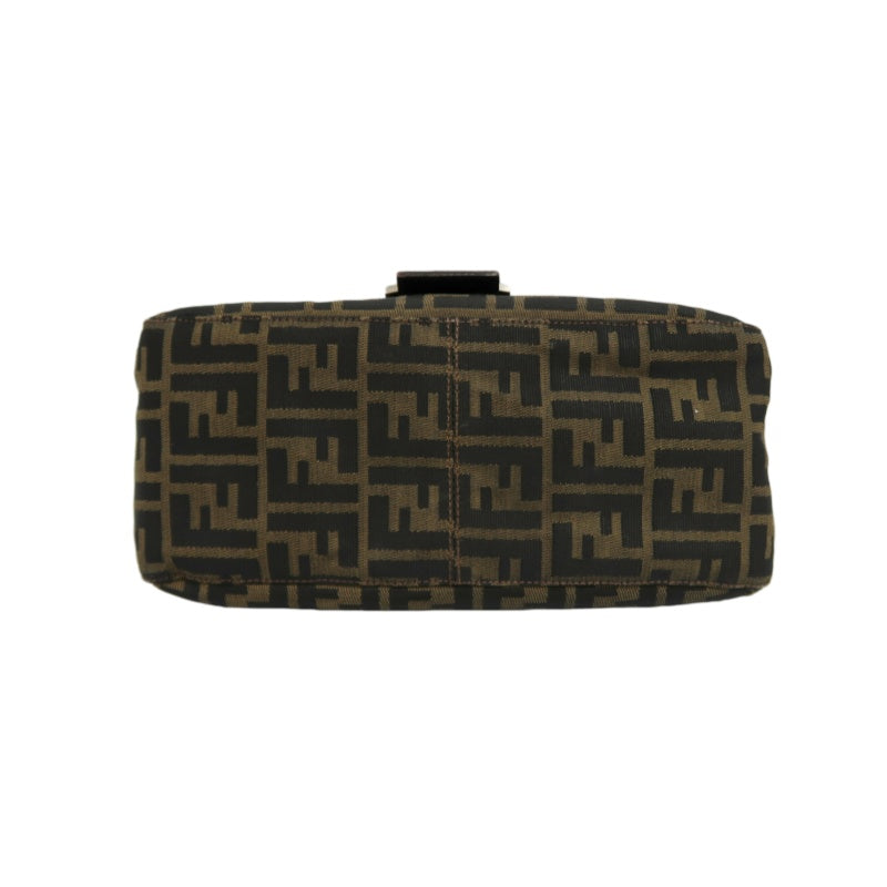 FENDI Zucca Mamma Shoulder Bag, Canvas, Brown, Silver Hardware