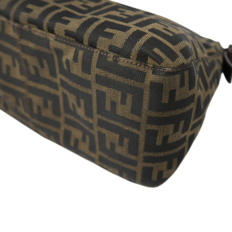 FENDI Zucca Mamma Shoulder Bag, Canvas, Brown, Silver Hardware